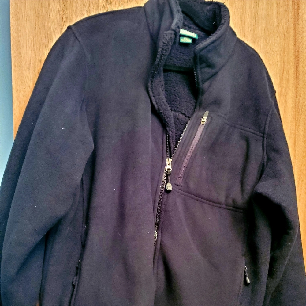 LLBean heavy fleece boxy jacket